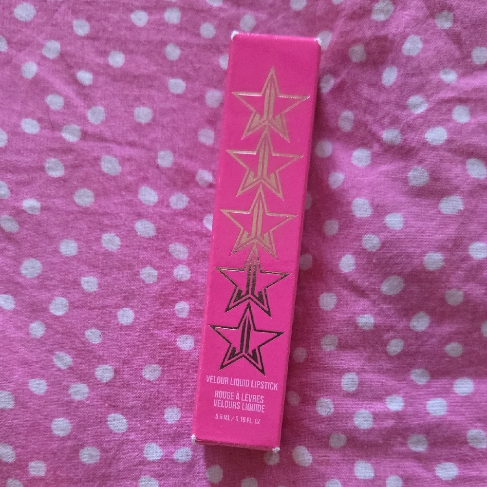 Jeffree Star Hot Pink Velour Liquid Lipstick Box with Gold Stars